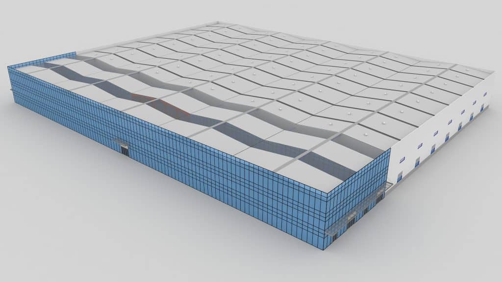 3D drawings of a steel structure office building 2